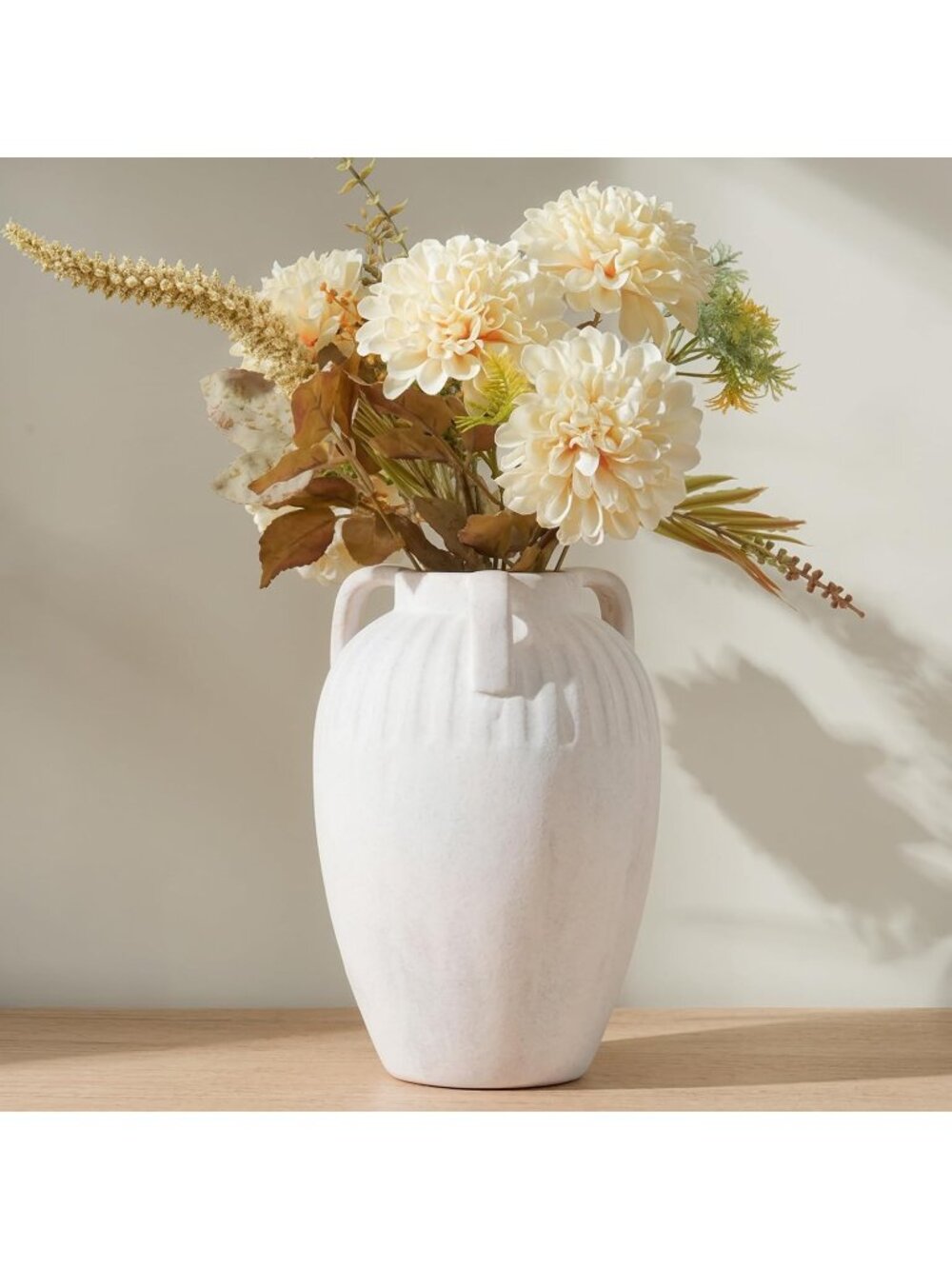 7.4 in Ceramic Flower Vase Farmhouse Retro Vintage Living Room Kitchen Decor